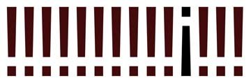 Gerhard Rossmeissl, The Sign Panorama II (Abstrakte Kunst, Ausrufezeichen, Reihe, aus der Reihe tanzen, Zeichen, Wunschgröße, modern, Büro, Business, Wohnzimmer, zeitgenössisch, bunt)