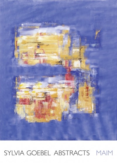 Goebel Sylvia, Maim (Abstrakte Malerei, Abstrakte Kunst, Farbspuren, verwischt, diffus, Wohnzimmer, Büro, Business, beige/blau)