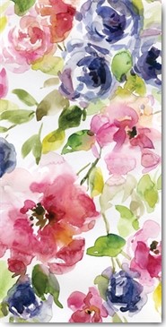 Carol Robinson, Watercolor Cascade I (Wunschgröße, Malerei, Aquarell, Blumen, Blüten, üppig, Schlafzimmer, Wintergarten, bunt)
