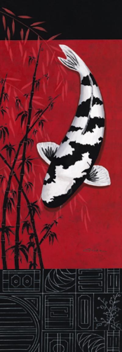 Nicole Gruhn, Premium Shiro Utsuri (Modern, dekorativ,Kunst ferner Länder, asiatische Kunst, Fische, Koi, Küche, Gastronomie)