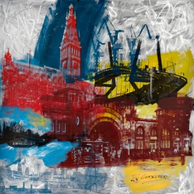 Guldenstern, Top Tour (Moderne Malerei, Pop Art, Mixed Media, Fotokunst, Städte,  Gebäude, Archtitektur, Wohnzimmer, Jugendzimmer, bunt)