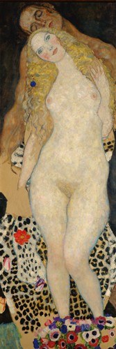 Gustav Klimt, Adam und Eva (Wunschgröße, Klassische Moderne,Jugendstil, Eros&People, Frau, Mann, Paar, Erotik, Akt, bunt, Wohnzimmer, Treppenhaus, Schlafzimmer, Malerei)