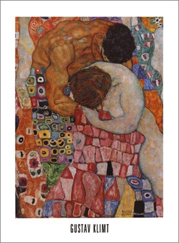 Gustav Klimt, Death and Life, 1911 (Klassische Moderne, Jugendstil, Lebensalter, dekorativ, Eros&People, Menschen, Frauen, Männer, Akt, Ornamente, bunt, Wohnzimmer,Treppenhaus, Schlafzimmer, Malerei)