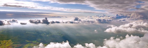 Hajo Dietz, Lichtflut (Himmel, Lüfte, Wolken, Luftbild, Fotografie, Wunschgröße, Schlafzimmer, Wohnzimmer, Treppenhaus, bunt)