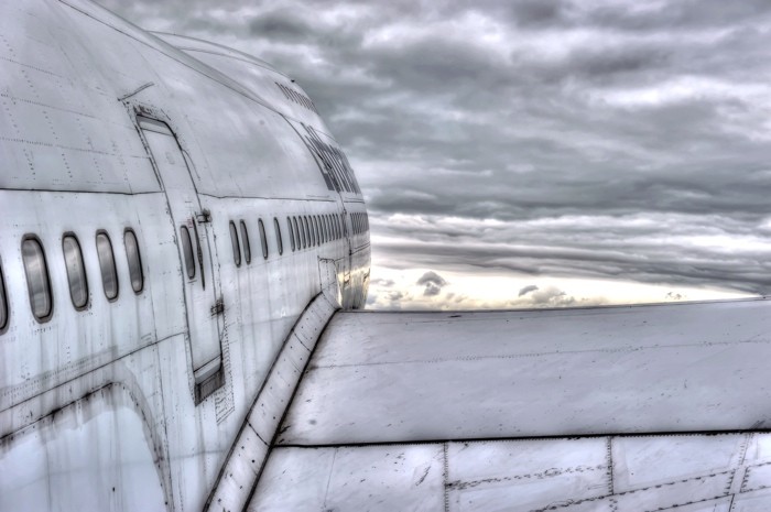 Hady Khandani, HDR  - BOEING B747-200 LUFTHANSA 2 (HADYPHOTO, Flugzeug, Flieger,  Technik, Fotografie, Wunschgröße, Wohnzimmer, Treppenhaus, Fotokunst, schwarz/weiß)