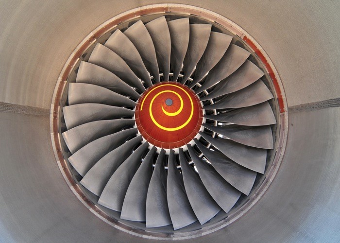 Hady Khandani, JET ENGINE 3 (HADYPHOTO, Fotografie, Flugzeug, Turbine, Düsen, Maschine, Technik, Nahaufnahme, Wunschgröße, Wohnzimmer, Büro, bunt)