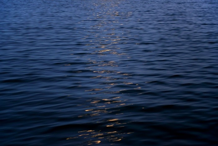 Hady Khandani, MOONLIGHT ON THE SEA (Meer, Wasser, Wasseroberfläche, Mondlicht, Reflexion, Wunschgröße, Fotografie, Treppenhaus, Wohnzimmer, Badezimmer, blau)