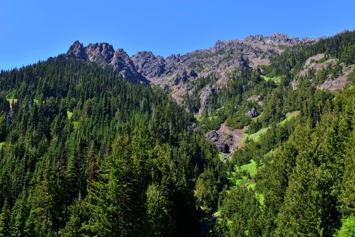 Hady Khandani, OLYMPIC MOUNTAINS - WASHINGTON - USA 3 (Landschaft, Berg, Wald, Felsen, Amerika,  Wunschgröße, Fotografie, Treppenhaus, Wohnzimmer,  bunt)