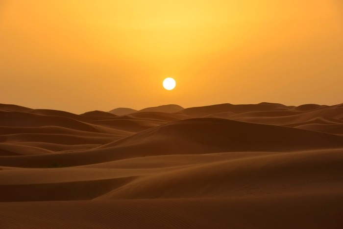 Hady Khandani, SAHARA SUNRISE - ERG CHEBBI - MOROCCO 3 (HADYPHOTO, Fotografie, Landschaft, Sahara, Wüste, Sanddünen, Sonnenaufgang, Dämmerung, Marokko, Wohnzimmer, Treppenhaus, Wunschgröße, bunt)