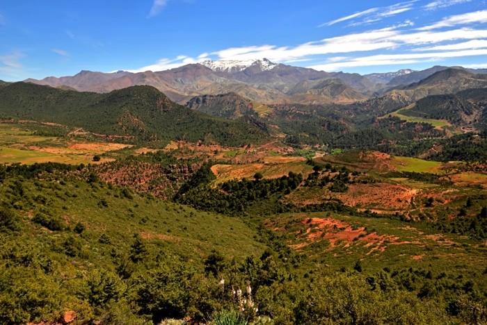 Hady Khandani, VIEW OF ATLAS MOUNTAIN RANGE - MOROCCO 2 (HADYPHOTO, Fotografie,   Landschaftsfotografie, Landschaft, Berge, Gebirge, Atlasgebirge, Panorama, Marokko, Afrika, Wohnzimmer, Treppenhaus, Wunschgröße, bunt)