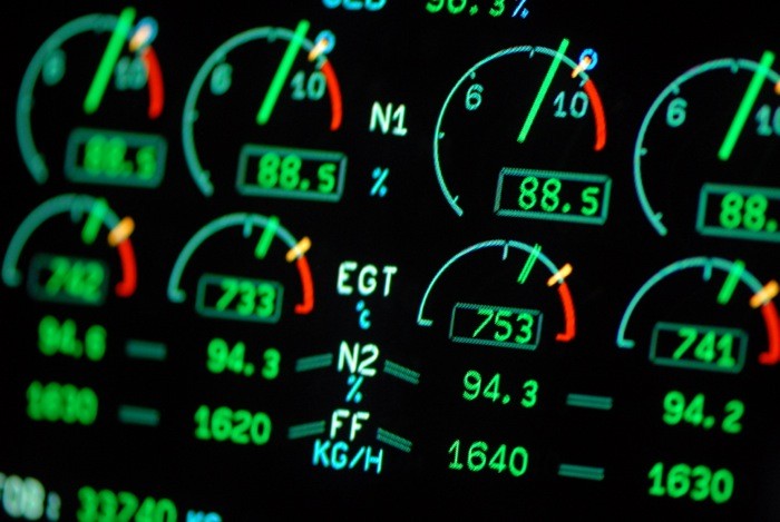 Hady Khandani, COCKPIT INSTRUMENTS 3 (HADYPHOTO, Fotografie, Cockpit, Flugzeug, Armaturen, Instrumente, Technik, Wunschgröße, bunt)