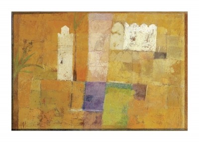 Astrid Heinecke, Alcazaba (Abstrakt, abstrakte Malerei, Moderne, Stadt, Orient, Gebäude, Farbfelder, Wohnzimmer,)