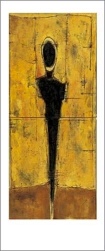 Heinz FELBERMAIR, Untitled (Abstrakt, Figurativ, Körper, modern, Malerei, Wohzimmer, Büro, Treppenhaus, schwarz/gold)