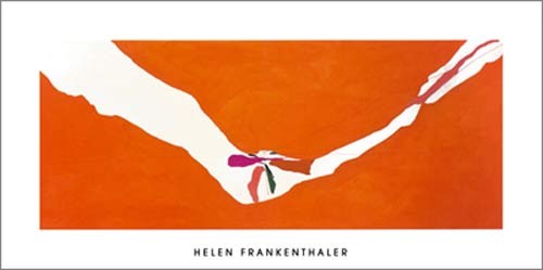 Helen Frankenthaler, Chairman of the board, 1971 (Büttenpapier) (Malerei, Abstrakte Malerei, abstrakte Formen, amorph, gestaltlos, Modern, Büro, Wohnzimmer, Arztpraxis, orange)