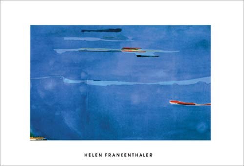 Helen Frankenthaler, Ocean drive west # 1, 1974 (Büttenpapier) (Malerei, Abstrakte Malerei, abstrakte Formen, abstrahiertes Meer, Modern, Büro, Wohnzimmer, Arztpraxis, blau)