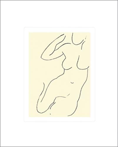 Henri Matisse, Sirene, 1949 (Büttenpapier) (Zeichnung, Akt, Erotik, nackte Frau, Fauvismus, Klassische Moderne, Wohnzimmer, Treppenhaus, Schlafzimmer, schwarz/weiß)