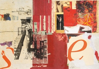 Helmut Ranftl, Teamwork I (Abstrakt, Collage,  Wunschgröße,  Team, Wohnzimmer, Büro, Business, Abstrakt, Modern, rot/bunt)
