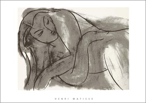 Henri Matisse, Nu, 1941 (Büttenpapier) (Zeichnung, nackte Frau, Liegende, Fauvismus, Klassische Moderne, Wohnzimmer, Treppenhaus, Schlafzimmer, schwarz/weiß)