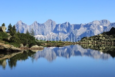 hofi777, Spiegelsee 43 (Wunschgröße, Fotografie, Photografie, österrreich, Dachstein, Natur, Landschaft, Panorama, Alpen, Gipfel, Bergsee, See, Spiegelungen, Ruhe, Einsamkeit, Entspannung, bunt)