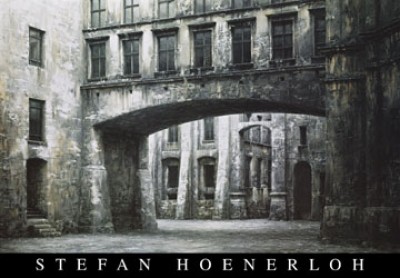 Stefan Hoenerloh, Bodruan Parc (Modern, Postmodern, moderner Surrealismus, Malerei, Gebäude/Architektur, schwarz / weiß)