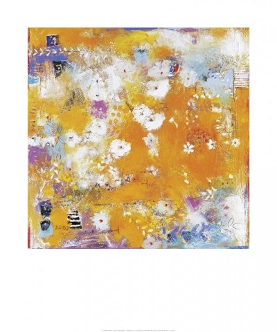 Holland Sabeth, Frühling, etwas später (Interieur Design, Abstrakt, Malerei, Modern, Muster, Blumen, Blüten, bunt)