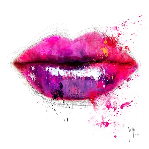 Patrice Murciano, Color of Kiss (Pop Art, Erotik, Sinnlichkeit, Mund, Lippen,  Punk, Leuchtfarben, Neon, Schrill, Modern, Malerei, Jugendzimmer, Wohnzimmer, Jugendzentrum, Wunschgröße, pink)
