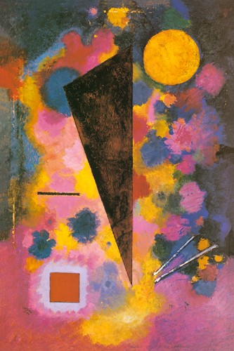 Wassily Kandinsky, Resonance Multicolore (Wunschgröße, Klassische Moderne, Malerei, abstrakte Kunst, abstrakte Formen, abstrakte Muster, Dreiecke, Linien,Farbflecken, Striche, Quadrate, Farbflächen, Wohnzimmer, Büro, Arztpraxis, bunt)