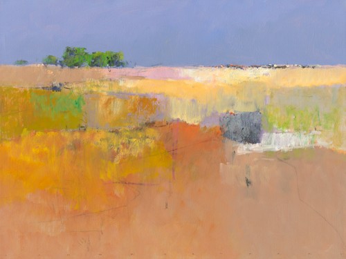 Jan Groenhart, Meadow in Color (Weizenfeder, Feld, Landwirtschaft, Ackerbau,  Horizont, Weite, Einsamkeit, Wohnzimmer, Arztpraxis, Schlafzimmer, zeitgenössisch, moderne Malerei,  Wunschgröße, bunt)