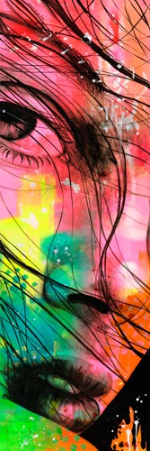 Lise LEMAHIEU, Tina I (Portrait, junge Frau, Mädchen,  Fotokunst, PopArt, Jugendzimmer, Wohnzimmer, Treppenhaus, Wunschgröße,  neon, bunt)