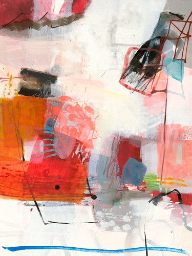 Jenny Schäfer, Komplex (Abstrakte Kunst, abstrakte Malerei, Farbflächen, Wischspuren, Muster, Wunschgröße, Wohnzimmer, Treppenhaus, Büro, Business, bunt)