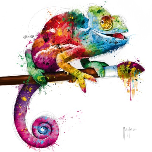 Patrice Murciano, Pop Evolution (Pop Art, Chamäleon, Evolution, Pinsel, frech, witzig, Humor, Leuchtfarben, Neon, Schrill, Modern, Malerei, Jugendzimmer, Wohnzimmer, Jugendzentrum, bunt)