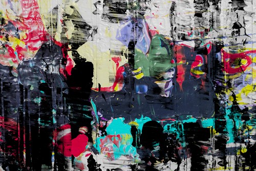Irena Orlov, Entryway IV (Abstrakt, abstrakte Malerei,  Modern, Malerei, Treppenhaus, Wohnzimmer, Büro,  Wunschgröße, bunt)