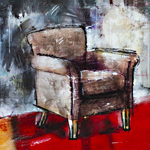 Patrice Ducret, Fauteuil V (Sessel, abstrakter Hintergrund, modern, Stilmix, retro, Jugendzimmer, Wohnzimmer, Treppenhaus, Grafik, Wunschgröße, bunt)