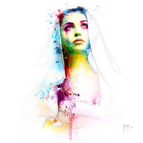 Patrice Murciano, Maria (Pop Art,Frau, Schönheit, Heilige, religiös, Punk, Leuchtfarben, Neon, Schrill, Modern, Malerei, Adaption, Jugendzimmer, Wohnzimmer, Jugendzentrum, bunt)