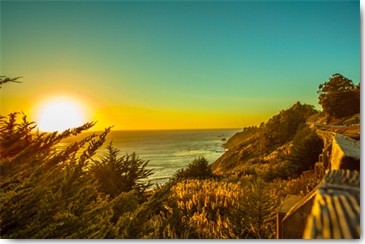 Tom Lichtenwalter, Sunset Rim (Landschaft, Küste, Meer, Sonnenuntergang, Fotografie, Wohnzimmer, Arztpraxis, Treppenhaus, Wunschgröße, bunt)