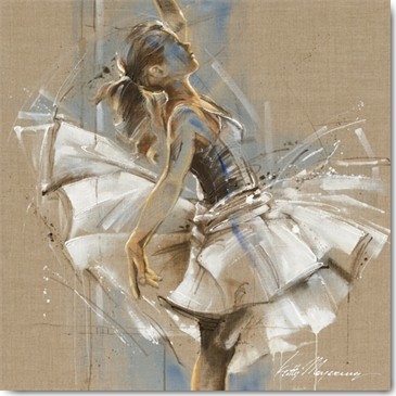 Kitty Meijering, White Dress III (Ballerina, Ballett, Tanzsport, Tanz, Tänzerin, Anmut, TüTü, Jugendzimmer, Ballettschule,  Wohnzimmer, Tanzschule, Schlafzimmer, Wunschgröße, bunt)