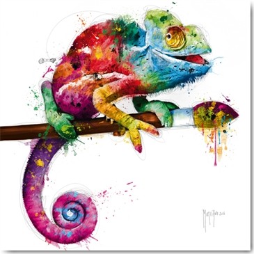 Patrice Murciano, Pop Evolution (Pop Art, Chamäleon, Evolution, Pinsel, frech, witzig, Humor, Leuchtfarben, Neon, Schrill, Modern, Malerei, Jugendzimmer, Wohnzimmer, Jugendzentrum, Wunschgröße,  bunt)