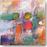 Thomas Reinhold - PUNK, Three People (Abstrakte Kunst, moderne Malerei, abstrakte Muster, Strukturen, Wohnzimmer, Büro, Wunschgröße, bunt)