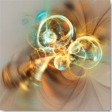 REVILO, Bubles (Kreisel, Blasen, Wirbel, Dynamik, Bewegung,  abstrakt, modern, leuchtend, Fotokunst, Lichteffekte, Wohnzimmer, Jugendzimmer, Treppenhaus, Wunschgröße, gold/gelb)