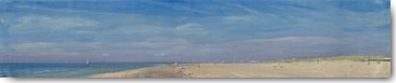 Alberto Valentini, Panoramic View of South Beach and Scheve (Meer, Strand, Sanddüne, Düne, Sand, Horizont,Sehnsucht, Fernweh, Wunschgröße, Schlafzimmer, Wohnzimmer, bunt)