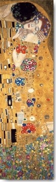 Gustav Klimt, Der Kuss (Wunschgröße, Klassische Moderne,dekorativ, Jugendstil, Eros&People, Frau, Mann, Umarmung, Erotik, Ornamente, geometrische Formen, bunt, Wohnzimmer, Schlafzimmer, Malerei)