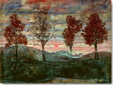 Egon Schiele, Vier Bäume