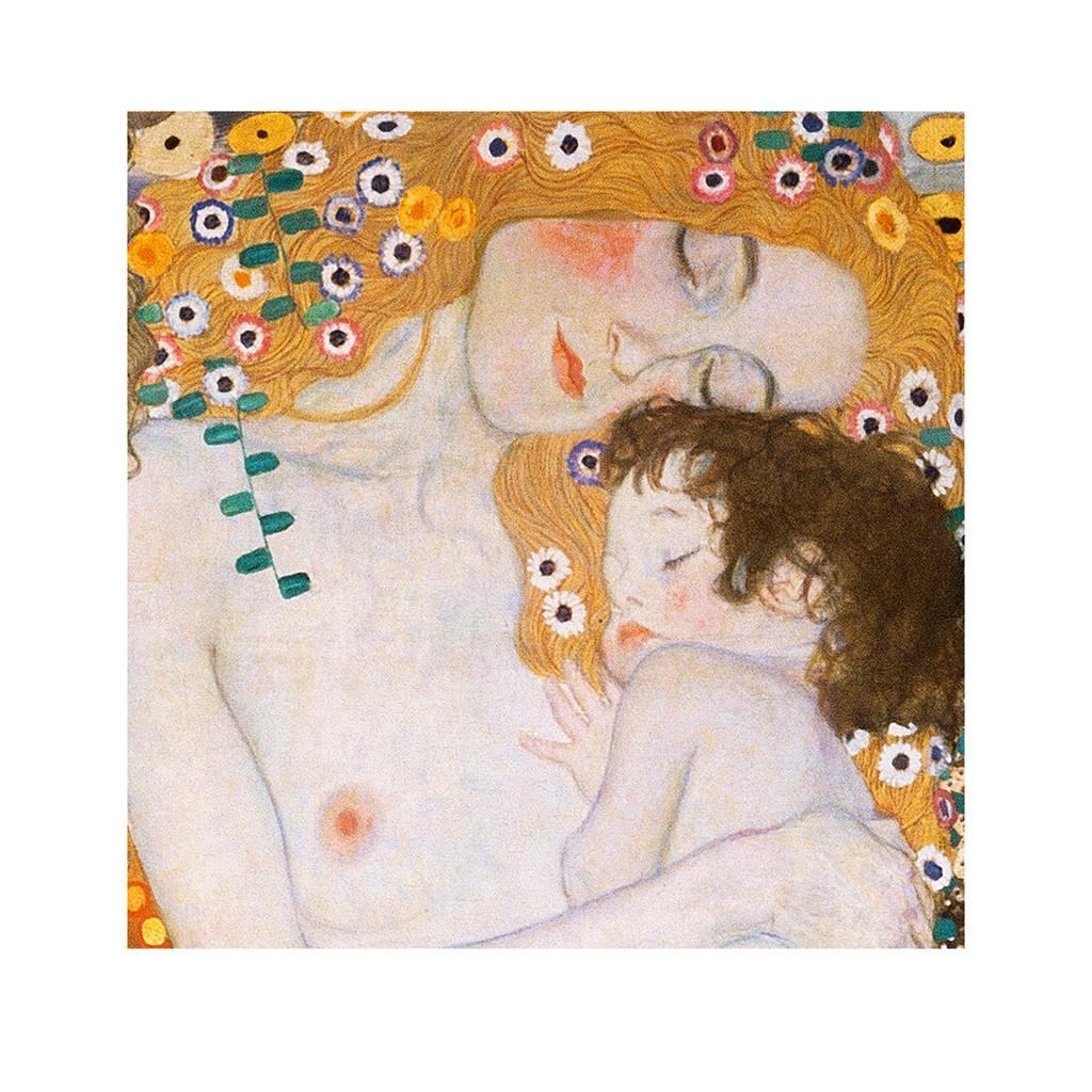 Gustav Klimt, Le Tre Età Della Vita (Klassische Moderne,Jugendstil, dekorativ, Eros&People, Frauen, Mutter, Kind, Baby, Ornamente, bunt,Wohnzimmer,Treppenhaus, Schlafzimmer, Malerei)