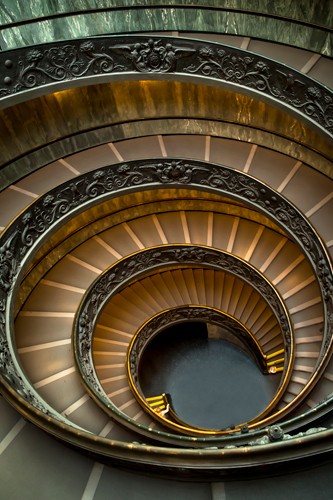 Ronin, Roman Staircase (Architektur, Treppenhaus, Spirale, Schnecke, Design, Treppenhaus, Wohnzimmer, Büro, Wunschgröße, Fotokunst,)