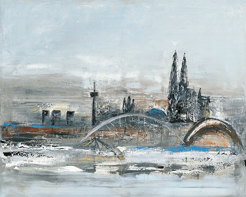 Monika Arns-Müller, Köln (Köln, Dom, Rheinbrücke, Impressionen, modern, Treppenhaus, Wohnzimmer, Büro, Wunschgröße, Malerei, moderne Malerei, bunt)