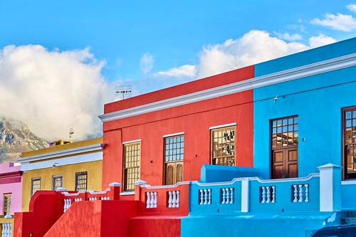 Peter Hillert, BoKaap III (Architektur, Gebäude, Kapstadt, Metropole, Südafrika, Fotografie, Wohnzimmer, Treppenhaus, Wunschgröße, bunt)