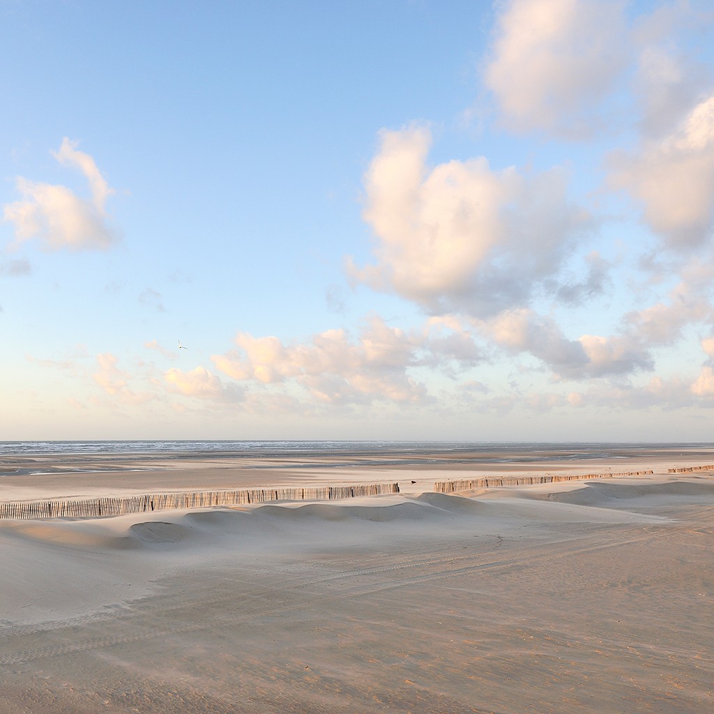 Georges-Félix Cohen, Seuls au monde II (Meeresbrise, Meer, Ruhe, Strand, Sand, Horizont, Urlaub, Erholung, Badezimmer, Treppenhaus, Arztpraxis, Wunschgröße, Fotografie, bunt)