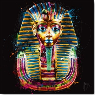 Patrice Murciano, Tutanchamun (Pop Art, Tutanchamun, Pharao, Büste, Maske, Ägypten, Leuchtfarben, Neon, Schrill, Modern, Malerei, Jugendzimmer, Wohnzimmer, Jugendzentrum, Wunschgröße,  bunt)