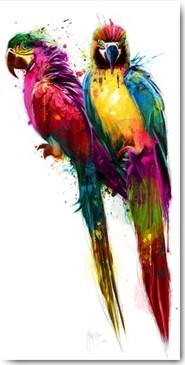 Patrice Murciano, Tropical Colors II (Pop Art, Papagei, Ara, Tier, Tierportrait, Leuchtfarben, Neon, Schrill, Modern, Malerei, Jugendzimmer, Wohnzimmer, Jugendzentrum, Wunschgröße, bunt)