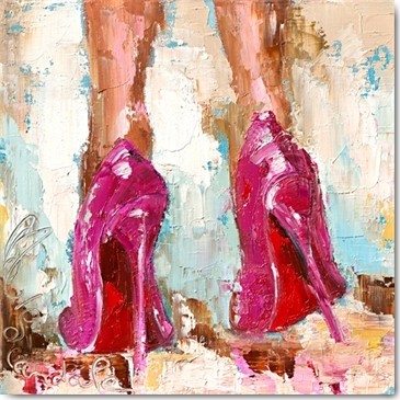 Catherine M., Scandale (High Heels, Schuhe, Pumps, Damenschuh, Eleganz, Malerei, modern, Treppenhaus, Jugendzimmer, Wunschgröße, bunt)